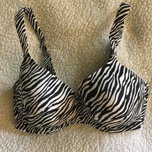 Women’s modern movement zebra print bra size 36DD